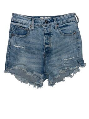 Size 26 We the free Buttonfly Intentionally Distressed Denim shorts